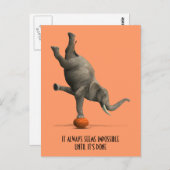 Artistisch olifant briefkaart (Voorkant / Achterkant)