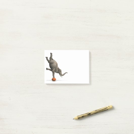 Artistisch olifant post-it® notes (Op bureau)