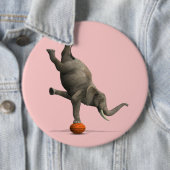 Artistisch olifant ronde button 6,0 cm (In situ)