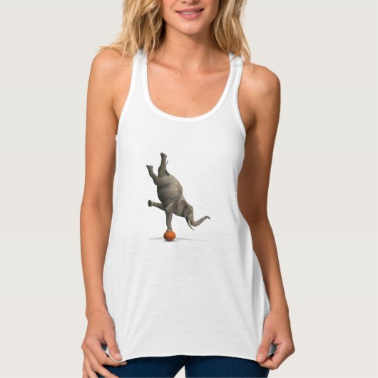 Artistisch olifant tanktop (Voorkant)
