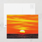 Artistisch Oranje Aegean Sunset Akyaka Briefkaart (Voorkant / Achterkant)