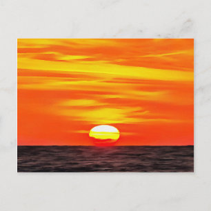 Artistisch Oranje Aegean Sunset Akyaka Briefkaart