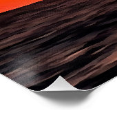 Artistisch Oranje Aegean Sunset Akyaka Poster (Hoek)