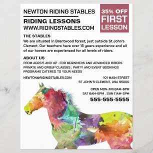 Artistisch paard, Riding Instructor, Academie Flyer