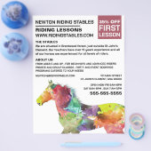 Artistisch paard, Riding Instructor, Academie Flyer (Enkel)