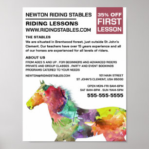 Artistisch paard, Riding Instructor, Academie Poster