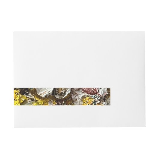 Artistisch palet #1 adreslabel wikkel (Voorkant)