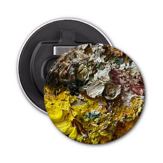 Artistisch palet #1 button flesopener (Voorkant)