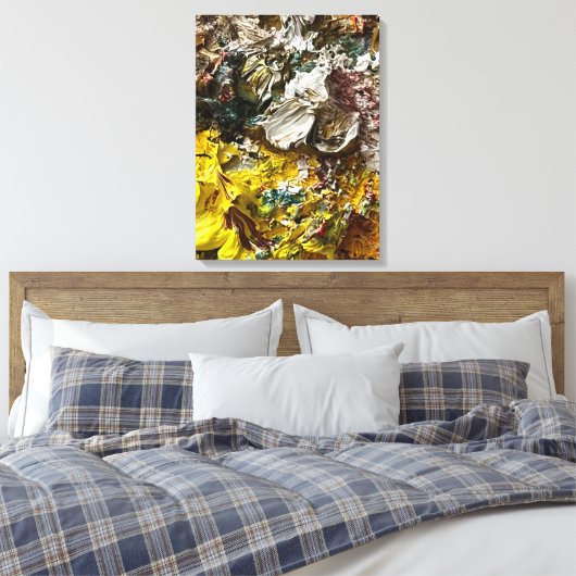 Artistisch palet #1 canvas afdruk (Insitu (Slaapkamer))