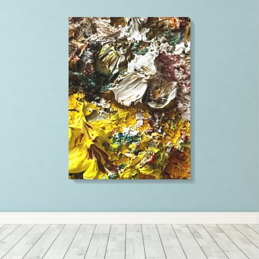 Artistisch palet #1 canvas afdruk (Insitu (Houten vloer))