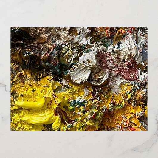 Artistisch palet #1 folie feestdagen briefkaart (Voorkant)