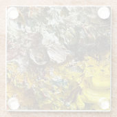 Artistisch palet #1 glazen onderzetter (Achterkant)