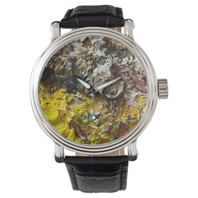 Artistisch palet #1 horloge (Voorkant)