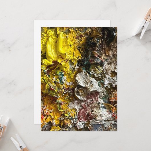 Artistisch palet #1 kaart (Voorkant / Achterkant in situ)