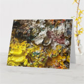 Artistisch palet #1 kaart (Gele Bloem)