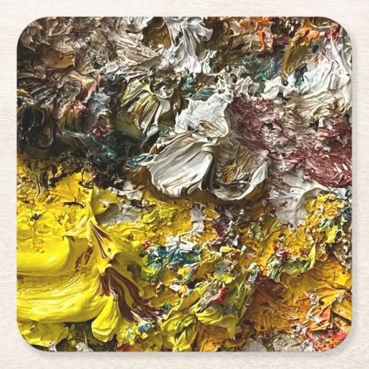 Artistisch palet #1 kartonnen onderzetters (Voorkant)