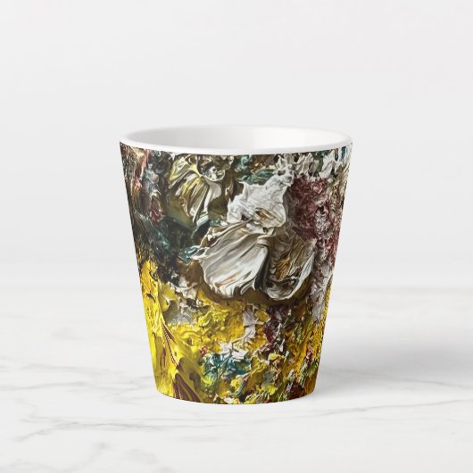 Artistisch palet #1 latte mok (Voorkant)