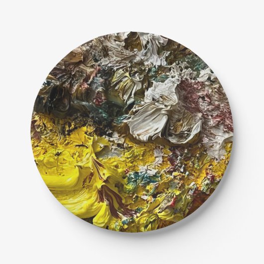 Artistisch palet #1 papieren bordje (Voorkant)