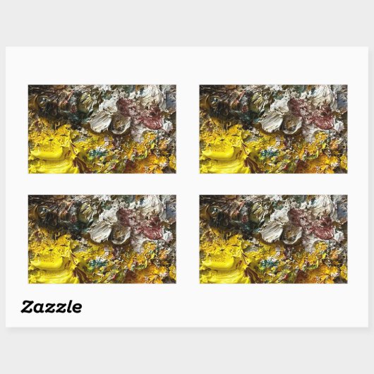 Artistisch palet #1 rechthoekige sticker (Vel)