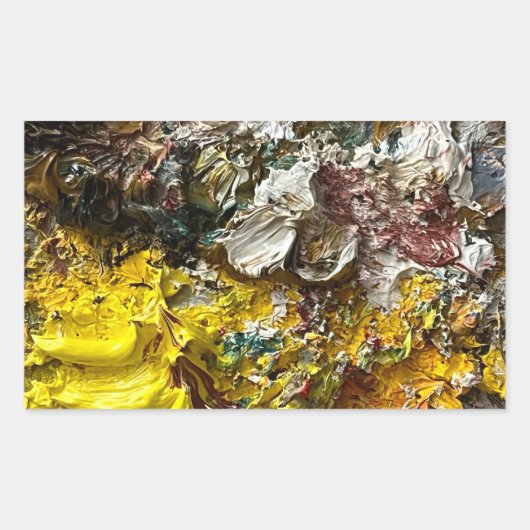 Artistisch palet #1 rechthoekige sticker (Voorkant)