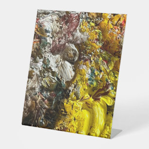 Artistisch palet #1 reclamebord met voetstuk