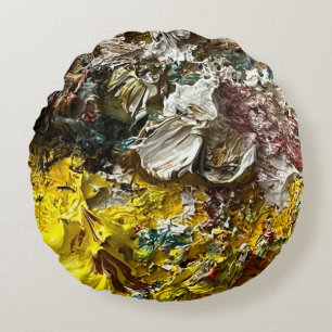 Artistisch palet #1 rond kussen