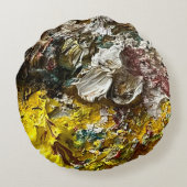 Artistisch palet #1 rond kussen (Achterkant)