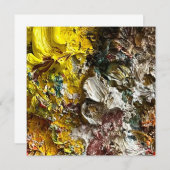 Artistisch palet #1 save the date (Voorkant / Achterkant)