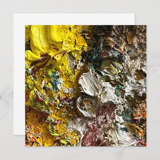 Artistisch palet #1 save the date (Voorkant / Achterkant)