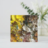 Artistisch palet #1 save the date (Staand voorkant)