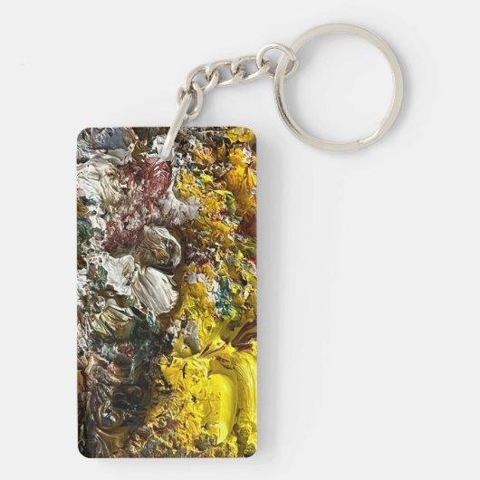 Artistisch palet #1 sleutelhanger (achterkant)