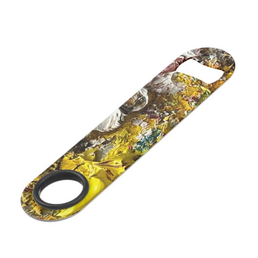 Artistisch palet #1 speed flessenopener (Voorkant Gekanteld)