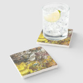 Artistisch palet #1 stenen onderzetter (Zijkant)