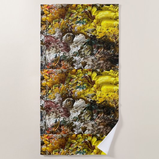 Artistisch palet #1 strandlaken (Voorkant)