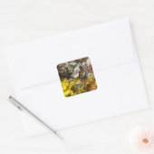 Artistisch palet #1 vierkante sticker (Envelop)
