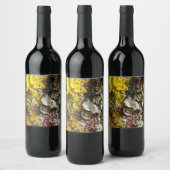 Artistisch palet #1 wijn etiket (Flessen)