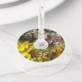 Artistisch palet #1 wijnglaslabel (Dichtbij)