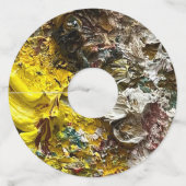 Artistisch palet #1 wijnglaslabel (Achterkant)