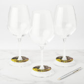 Artistisch palet #1 wijnglaslabel (Set)