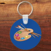 Artistisch palet, kunstleraar sleutelhanger (Voorkant)