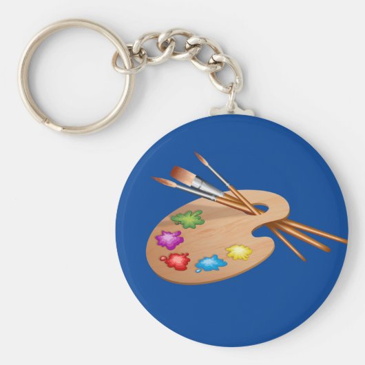 Artistisch palet, kunstleraar sleutelhanger (Voorkant)