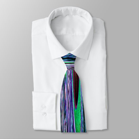 Artistisch Peacock Feather Pattern Stropdas (Gebonden)