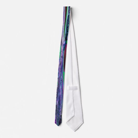 Artistisch Peacock Feather Pattern Stropdas (Achterkant)