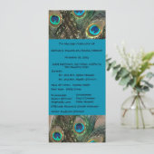 Artistisch Peacock Weddenschap Programma Programmakaart (Staand voorkant)