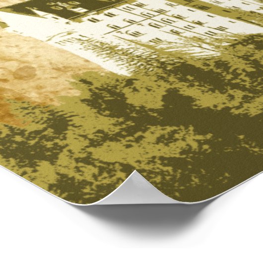 Artistisch  Poster met witte fantasy Castle (Hoek)