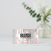 Artistisch Roos glitter met metaal Platinum Ice Visitekaartje (Staand voorkant)