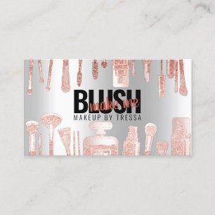 Artistisch Roos glitter met metaal Platinum Ice Visitekaartje