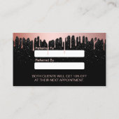 Artistisch Roos Gold Lips Driving Reference maken Aanbevelingskaartje (Achterkant)