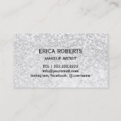 Artistisch Roos Gold Lips Moderne Silver Sequins Visitekaartje (Achterkant)