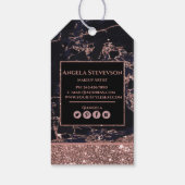 Artistisch Roos Gold Marble Gift Label Cadeaulabel (Achterkant)